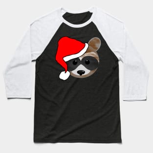 Christmas Raccoon Emoji Baseball T-Shirt